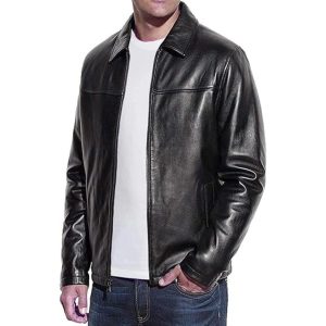 Diamond Style Lambskin Leather Jacket Men – Premium Leather Café Racer Vintage Look