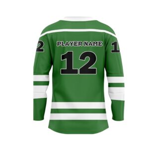 Custom Hockey Jersey – Personalized Blank Ice Hockey Shirt (Green)