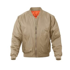 Men's Bomber Jacket Spring Thin Lightweight Casual Windbreaker Multi-Pocket Full-Zip